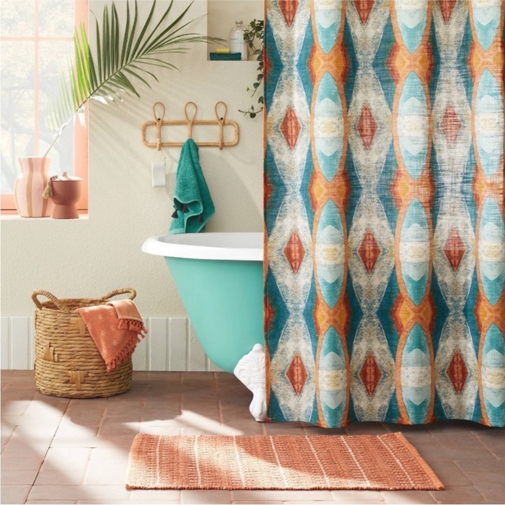 🚿 Jungalow x Opalhouse (Target) geo print shower curtain